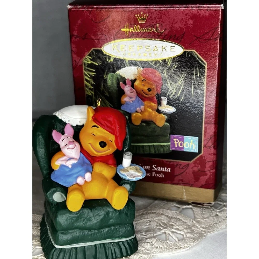 Hallmark Keepsake 1997 Waiting on Santa Winnie the Pooh & Piglet Ornament Disney